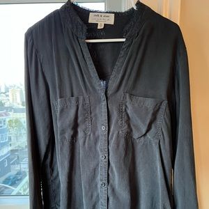 cloth & stone navy blue shirt from Anthropologie